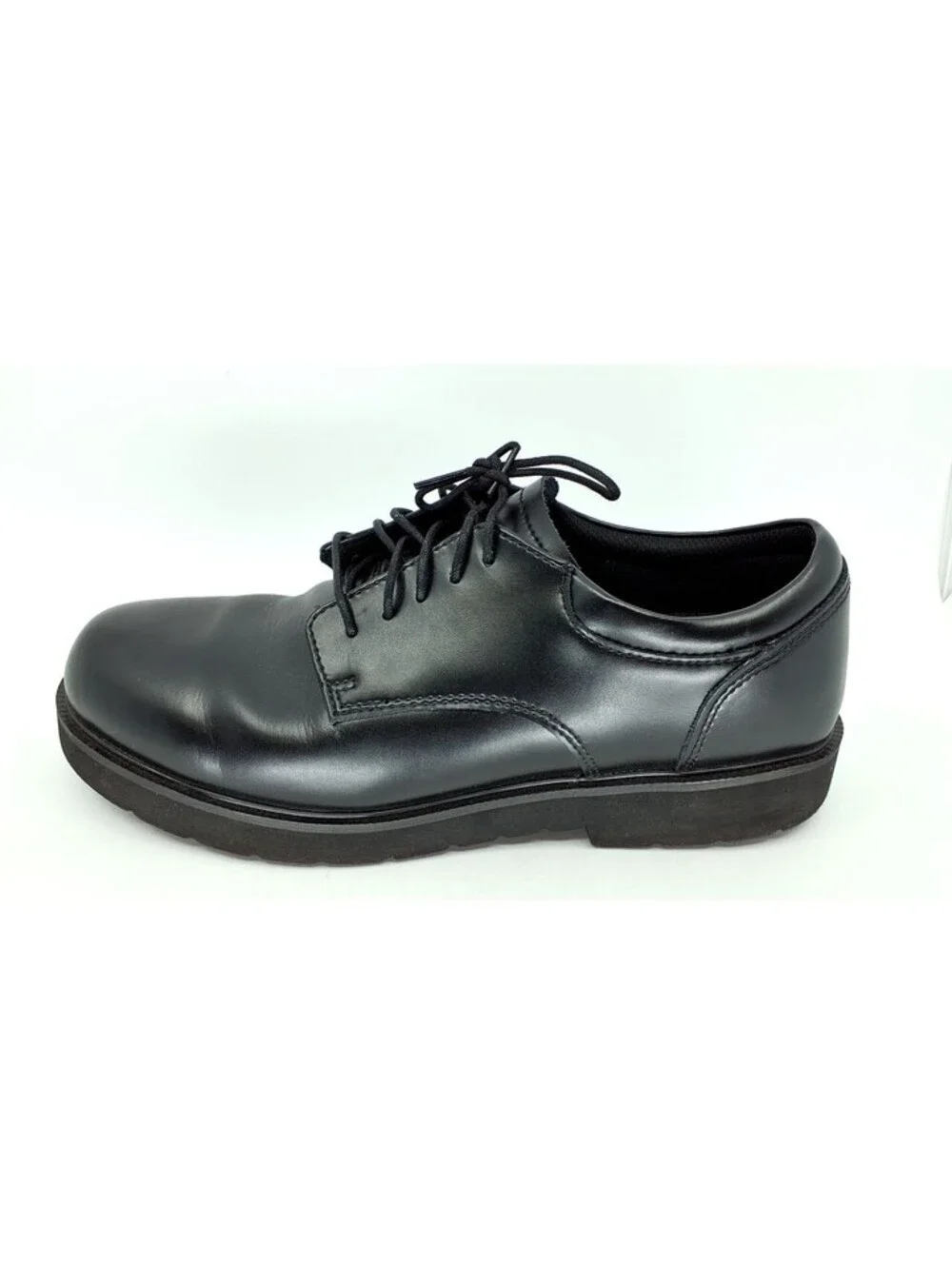 Bates Men's Hi Shine Uniform High Shine Oxford, Black, 11.5 W US